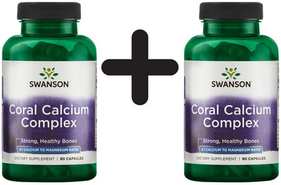 2 x Swanson Coral Calcium Complex - 90 caps (137,50 EUR/kg)