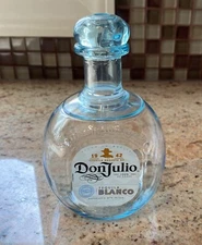 (1) Don Julio Blanco Tequila Plastic Replica Bottle Drink Cup with Straws 12 oz.