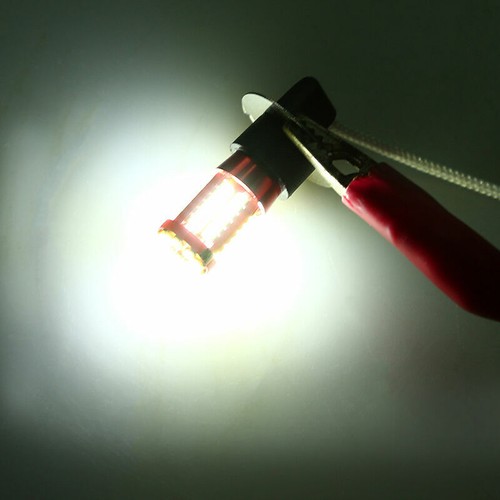 Pair H3 57SMD 3014 LED Fog Light Lamp Bulb Headlight White 6000K Replacement - Picture 2 of 12