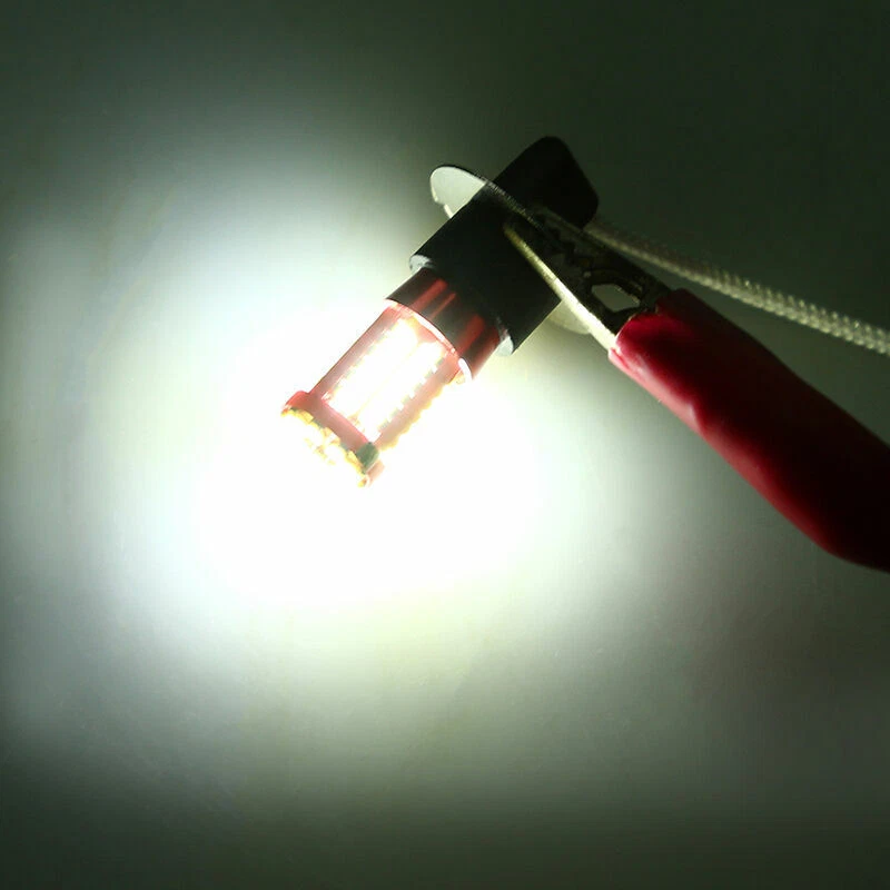 Par H3 57SMD 3014 LED Lámpara Antiniebla Bombilla Faro Blanco 6000K Repuesto Foto 2 de 4