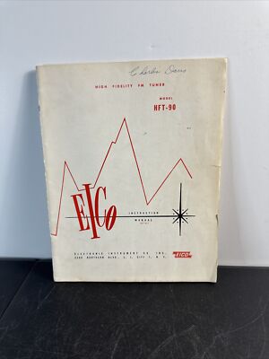 EICO HFT-90 Instruction Manual High Fidelity FM Tuner Original OEM Vintage