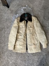 Vintage 70s William Barry Jacket Mens 40 Made in USA Sherpa Lined Full Zip Brown