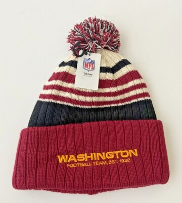 NFL Washington Football Team Winter Pom Hat Adult Beanie Knit