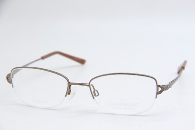 NEW CHARMANT CH 12162 RO ROSE BROWN GUNMETAL AUTHENTIC FRAMES EYEGLASSES 51-18
