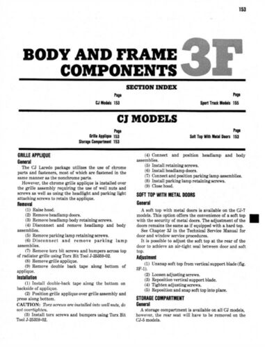 1980 Jeep Shop Service Repair Manual Book Supplement Engine Drivetrain Wiring - Picture 7 of 8