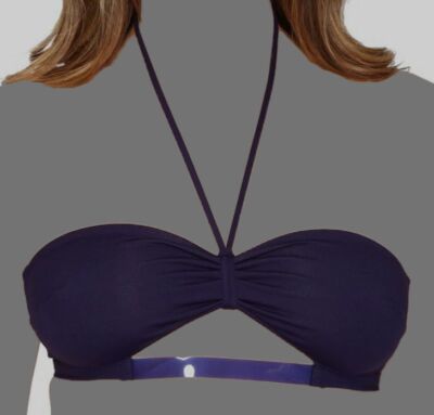 $131 La Perla Women's Blue Plastic Dream Bandeau Bikini Top Swimwear Size 34B