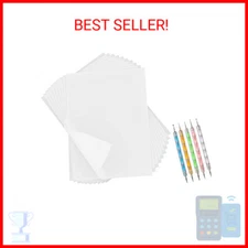 50 Sheets Carbon Paper White Graphite Paper Transfer Tracing Paper and 5 Pieces 
