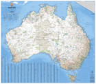 (FOLDED) MAP OF AUSTRALIA (100x87cm) POSTER WALL CHART PICTURE PRINT CAMPING NEW