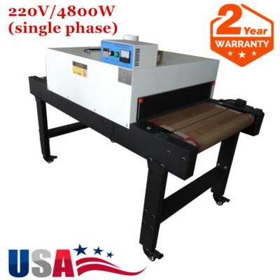 4800W 5.9ft. Long x25.6'' Belt Conveyor Tunnel Dryer T-shirt Silk Screen Printing
