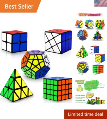 Exciting Speed Cube Bundle: 2x2, Pyraminx, and Megaminx for All