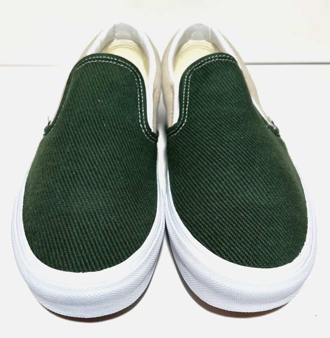 Vans Slip On Corduroy Mens Size 8 Olive Green Tan 