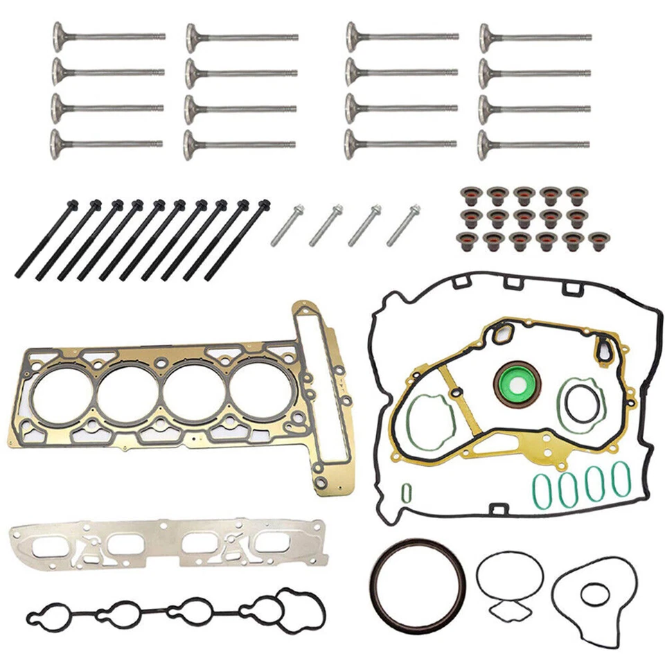 For Chevrolet Equinox 2.4L 2010-13 F13 Head Gasket Bolts & Intake Exhaust Valves - Image 3 of 4