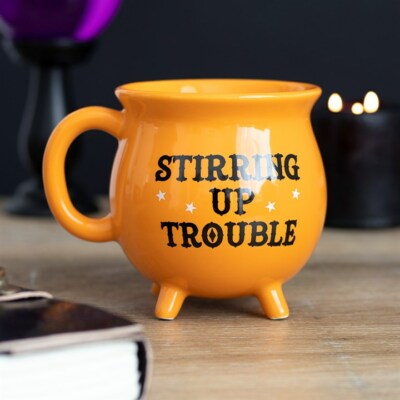 Neu Keramik Kessel Becher ''Stirring Up Trouble'' tolles Geschenk FI_08031