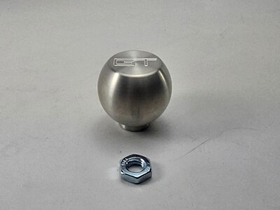 Shift Thread M12 x 1.75 79-04 Logo Quality Satin Finish Mustang Knob Std Base 2''