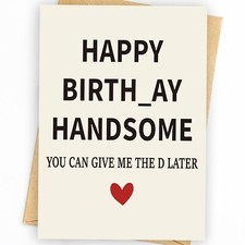 Funny Birthday Card  Gifts for Men Husband Boyfriend Him, Happy Bday Card
