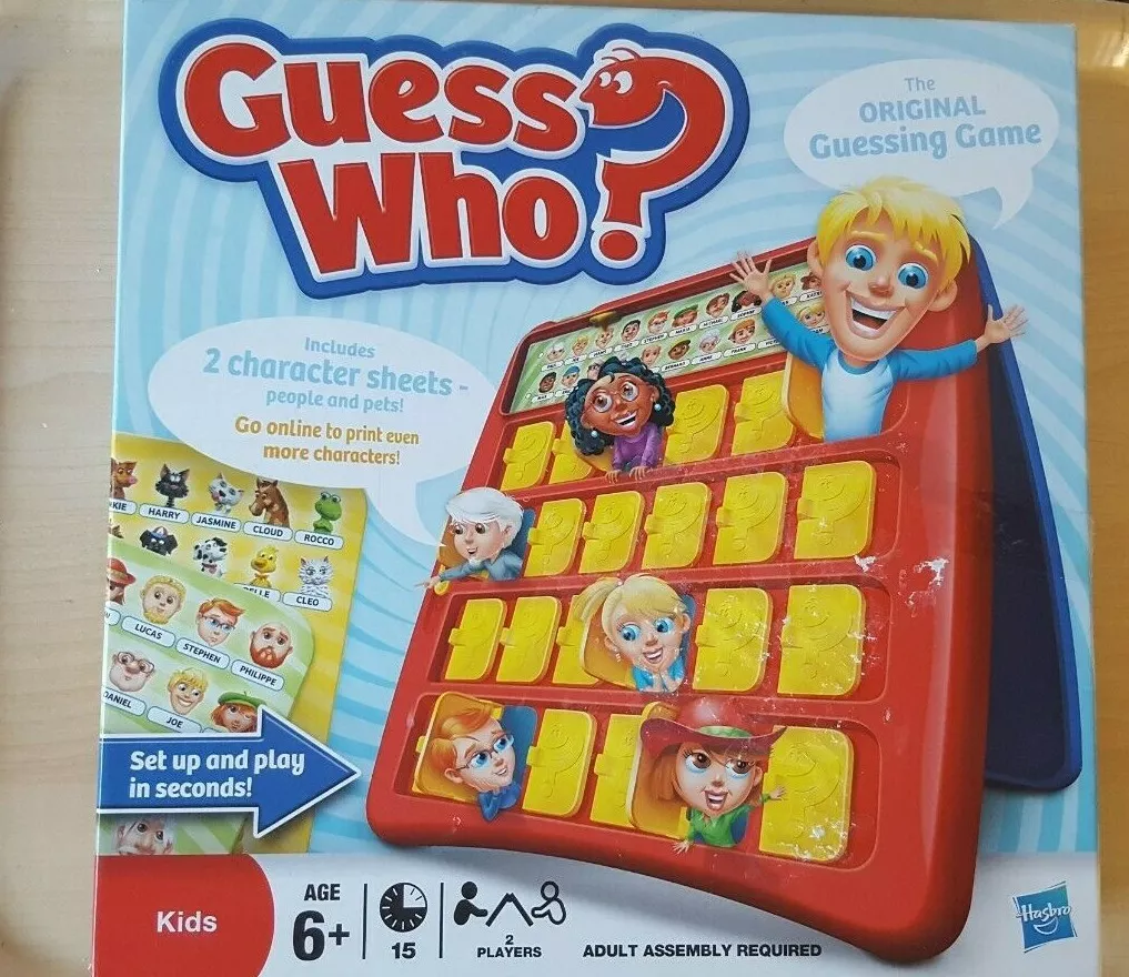 GUESS WHO? GREAT MODERN ORIGINAL 2 PLAYER GUESSING BOARD GAME BY HASBRO  COMPLETE