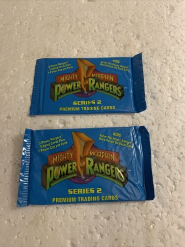 (2)Mighty Morphin Power Rangers Series 2 Sealed Packs 1994/VINTAGE FAST SHIPPING - Picture 1 of 2