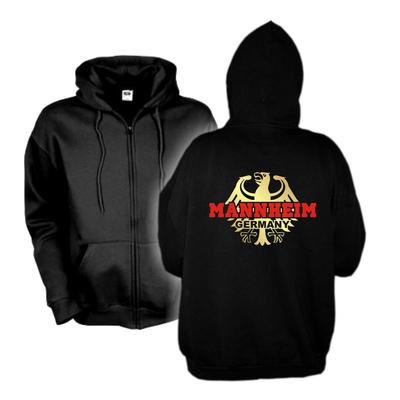 Kapuzenjacke Mannheim Germany, Fan Hoodie mit Bundesadler (SFU06-37e)