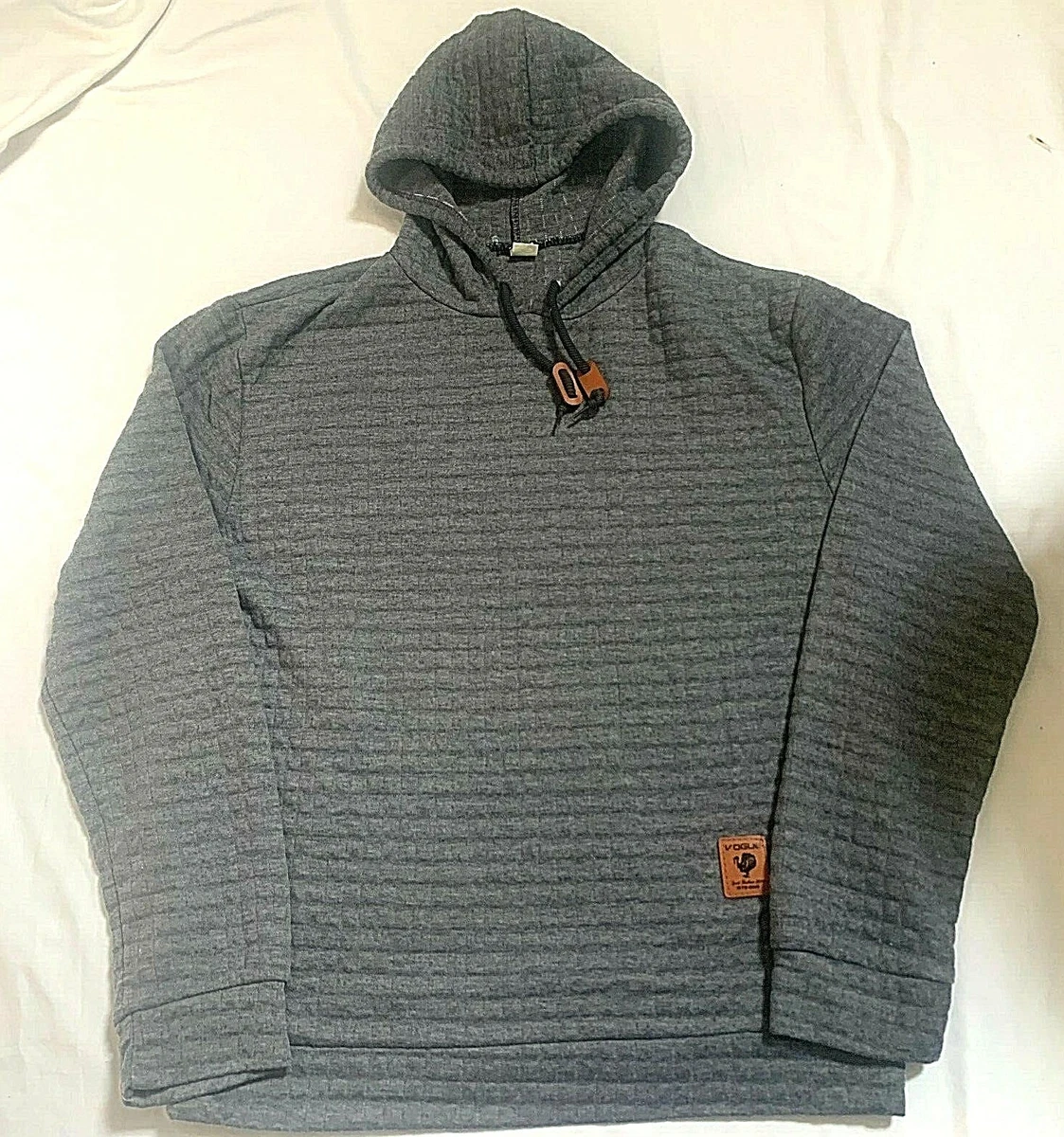 Blu Apparel Womens Vogue Gray Hooded Sweatshirt Hoodie Size XL