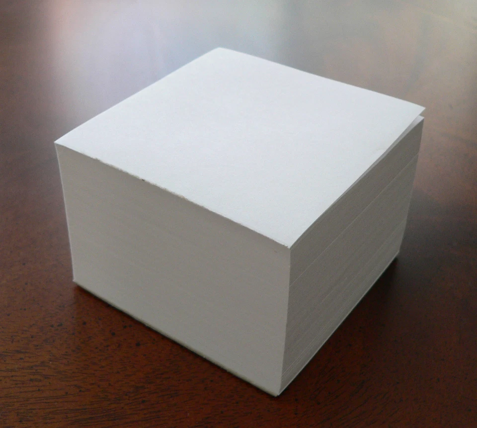 GLOBAL OFFICE Note Paper Refill Cube - Loose Sheets - "For your Paper Holder" 3 1/2" x 3 1/2"