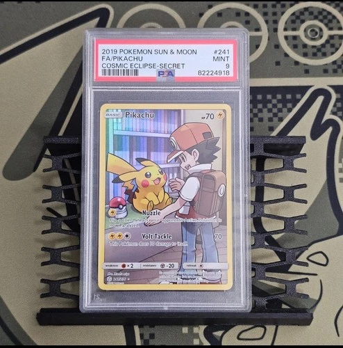Pokemon Pikachu 241/236 Secret Rare Sun & Moon Cosmic Eclipse PSA 9
