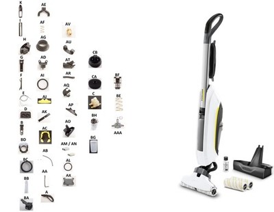 Kärcher FC 5 Ersatzteile für Bodenreiniger FC5 Premium Weiss 1.055-530.0