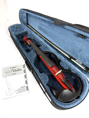 YAMAHA SV-200 E-Geige Silent Cardinal Red gebraucht mit Koffer, Bogen aus JAPAN