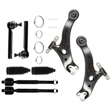 Front Lower Control Arm Ball Joint Tie Rod & Rack Bellow For 07-2009 Lexus RX350