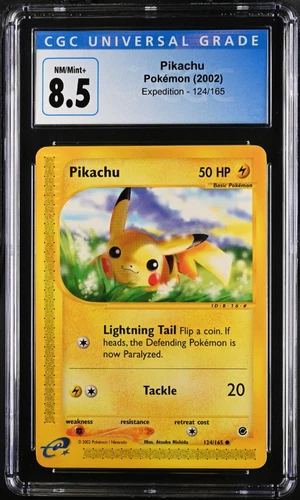 New ListingCGC 8.5 NM/MINT+ Pikachu 124/165 Pokemon 2002 Expedition