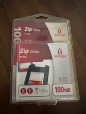 3 Pack iomega Zip Disks 100 MB Mac/PC Factory Sealed