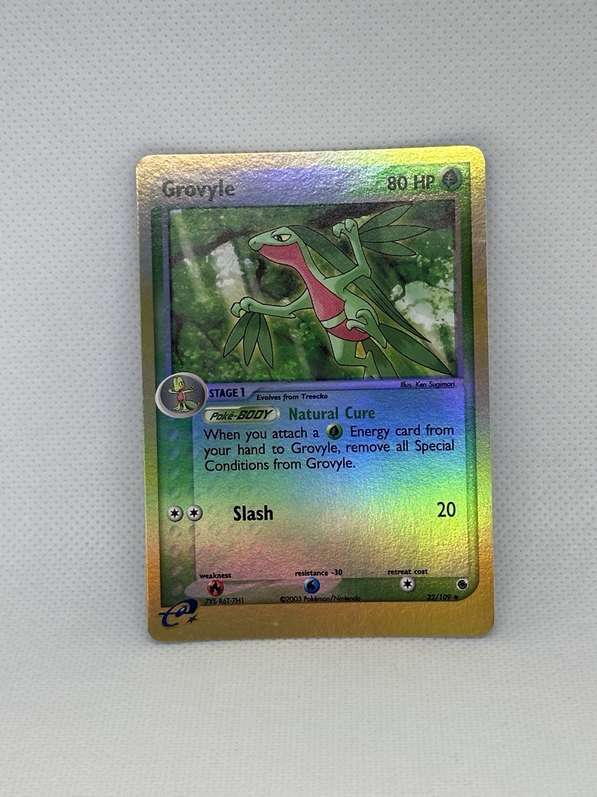 Pokemon TCG Grovyle Reverse Holo Card 32/109 Ruby & Sapphire NM-MINT