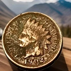 1902 Indian Head Cent Actual Coin Shown - 43