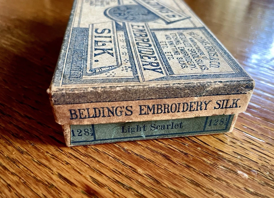 Antique Belding Bros. & Co. Silk Thread Lot 24 on Wooden Spools in Original Box - Image 3 of 4