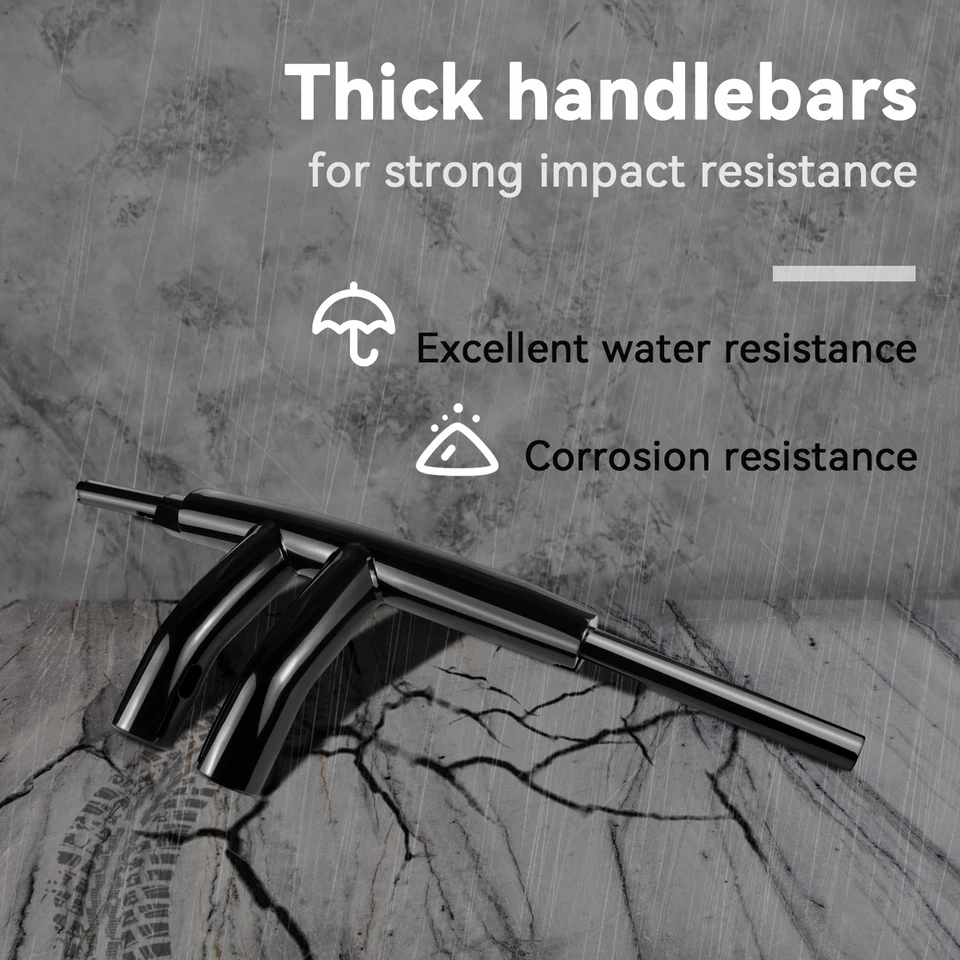 6'' Rise 2" T-Bar Handlebar Fit For Harley Softail Breakout - Image 4 of 4