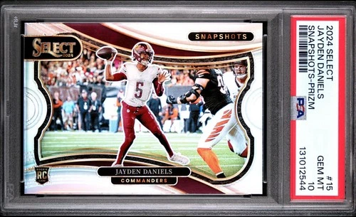 2024 Panini Select Jayden Daniels #15 Snapshots Prizm PSA 10 🔥