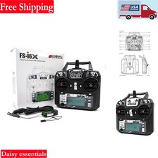 Flysky FS-i6X 10CH 2.4GHz RC Transmitter with iA6B Receiver for Drones & RC A...