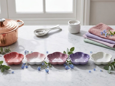 Le Creuset Blumenschale 7,9 Zoll 20 cm Steingut Teller Schüssel 5er Set...