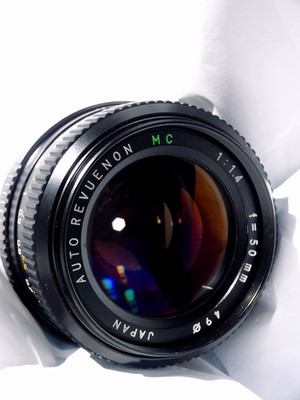 MINT: Pentax PK CHINON made Revuenon 1.4/50mm (AGFA COLOR Reflex) Portrait Lens