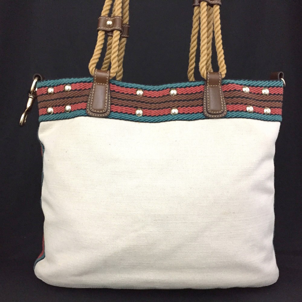 GUCCI Multicolor Rope Canvas Shoulder Tote Bag 8BG0752