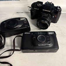 Lot Of 3 Cameras Nikon + Yashica + Chinon CM-...