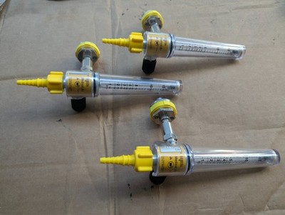 Lot of 3 Ohmeda Medical Air Flowmeters, 0-15 L/min, Ohio Medical Corp.