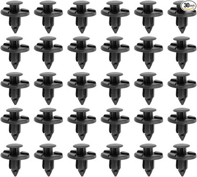 30PCS Car Push Type Retainer, OEM# 01553-09321 Bumper Cover Splash Shield Liner