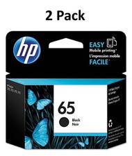 2 Pack HP 65 Black Ink Cartridge