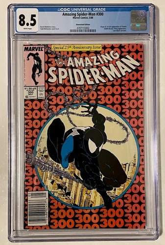 Amazing Spider-Man #300 (1988) CGC 8.5 W/P Newsstand 1st Venom White Pages