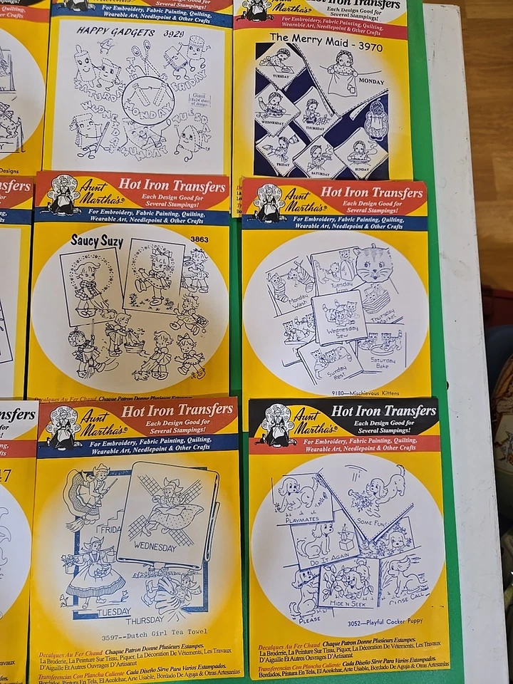 Lot 22 Vintage Aunt Martha's Hot Iron Transfers New In Package (A) - Image 2 of 4