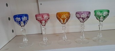 vintage Bleikristall Südwein-oder Likörrömer 13cm 5 Stück