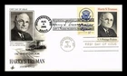 US COVER PRESIDENTIAL LIBRARIES HARRY S TRUMAN FDC TIME TRAVEL COMBO DUAL CANCEL