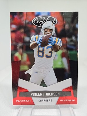 2010 Certified Vincent Jackson 963/999 Platinum #126 San Diego Chargers