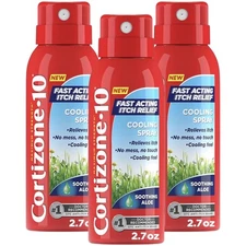 Cortizone-10 Maximum Strength Soothing Aloe Itch Relief Cooling Spray, 1% Hyd...