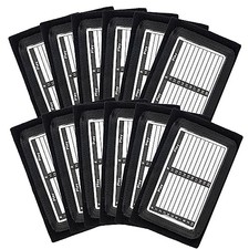 12 Pack Quarterback QB Play Wristband - Triple Windows 3 Playsheet Black